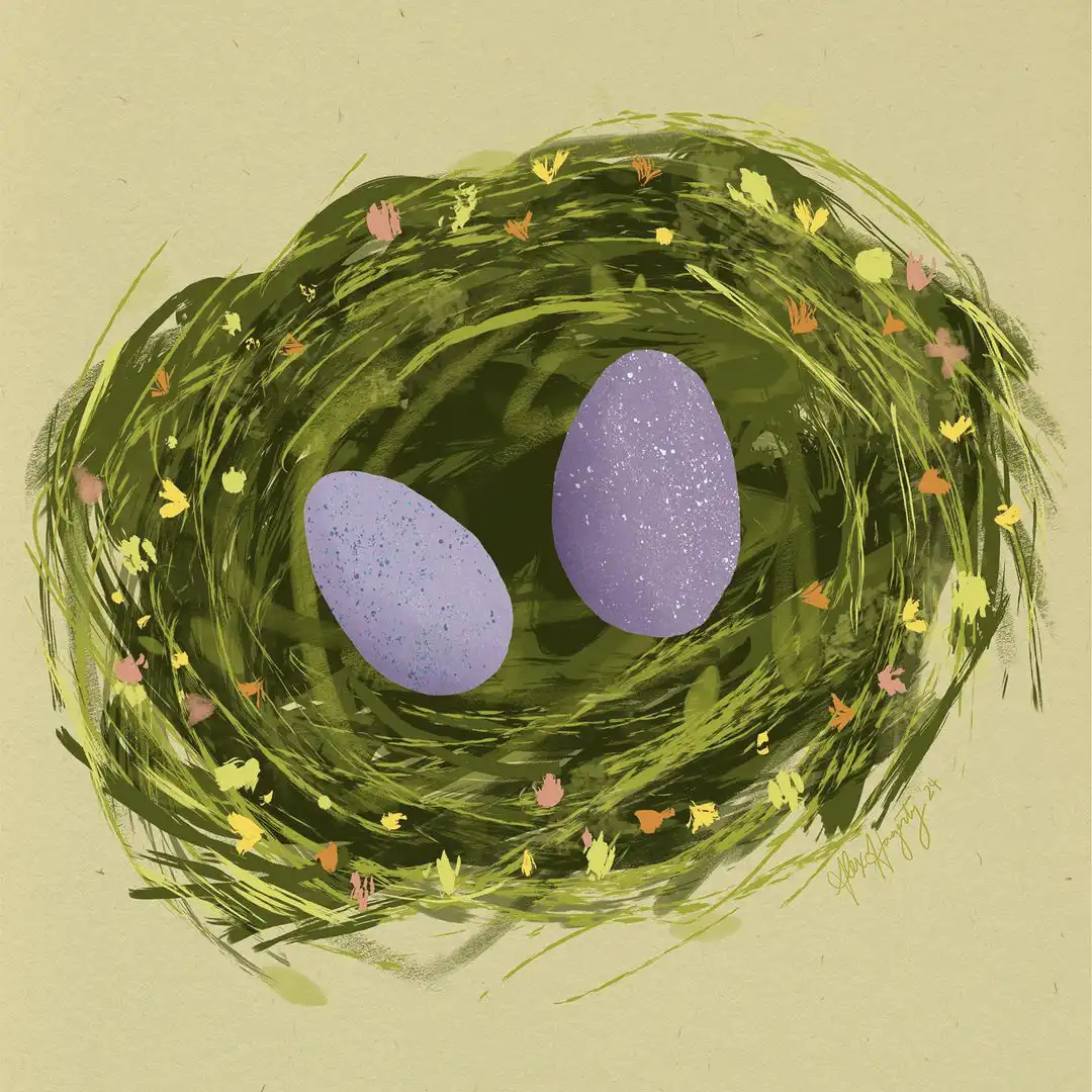 Sweet Spring Instagram Art Challenge - Neat lil Nests - alexhagertyarts