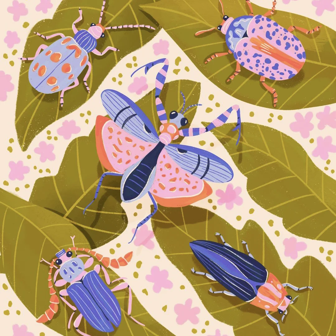 Sweet Spring Instagram Art Challenge - Busy Bugs - lua_and_co