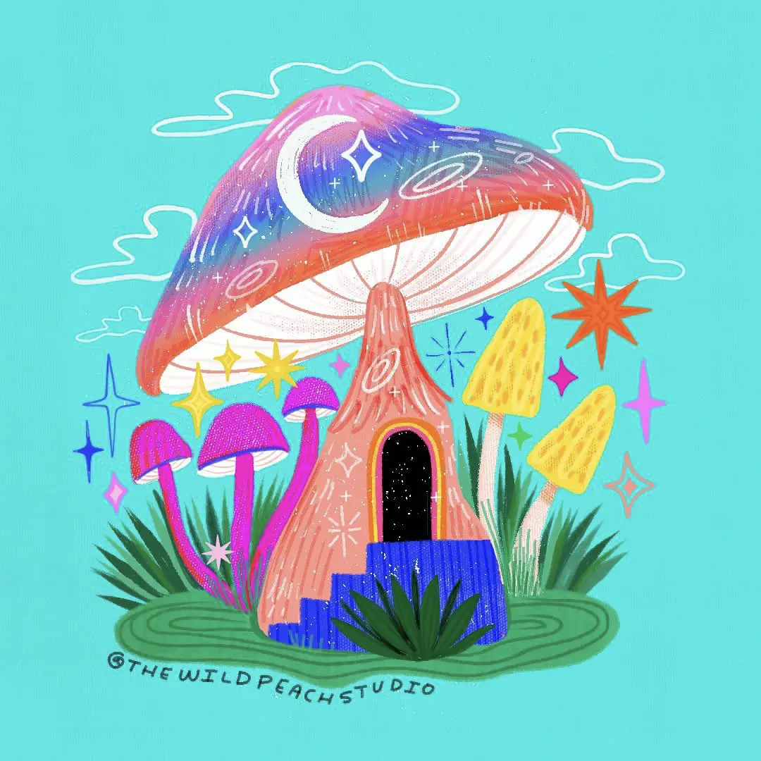 Sweet Spring Instagram Art Challenge - Fantastic Fungi - thewildpeachstudio