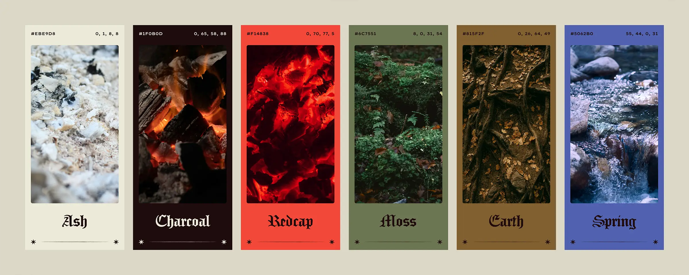 Redcap Grove colour palette