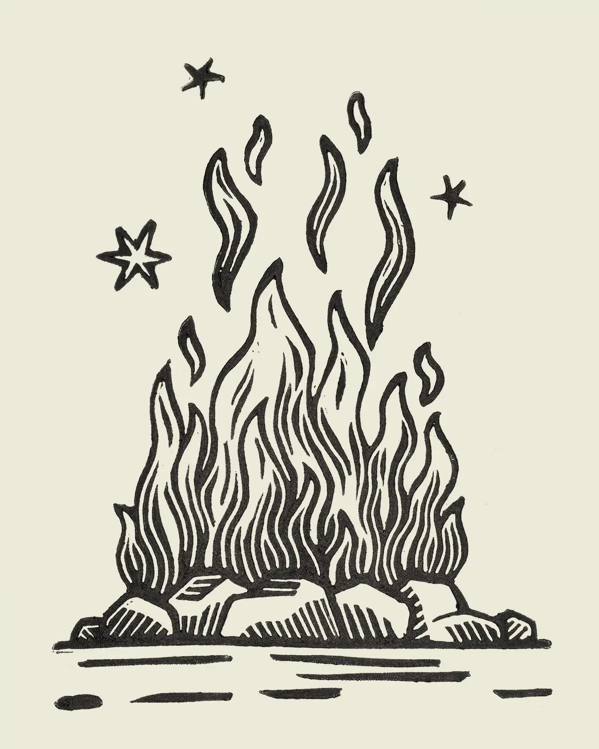 Redcap Grove fire illustration - clare lewis