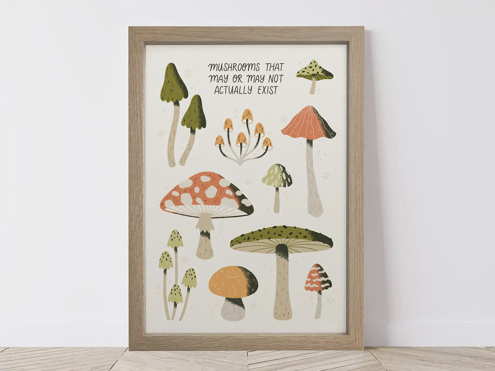 Mushroom That May or May Not Exist art print in either A4 or A5.