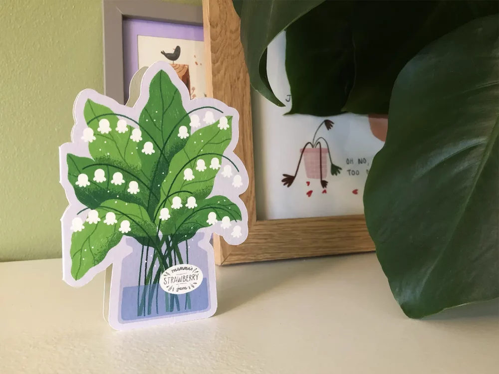 Lily of the Valley greetings card 2
