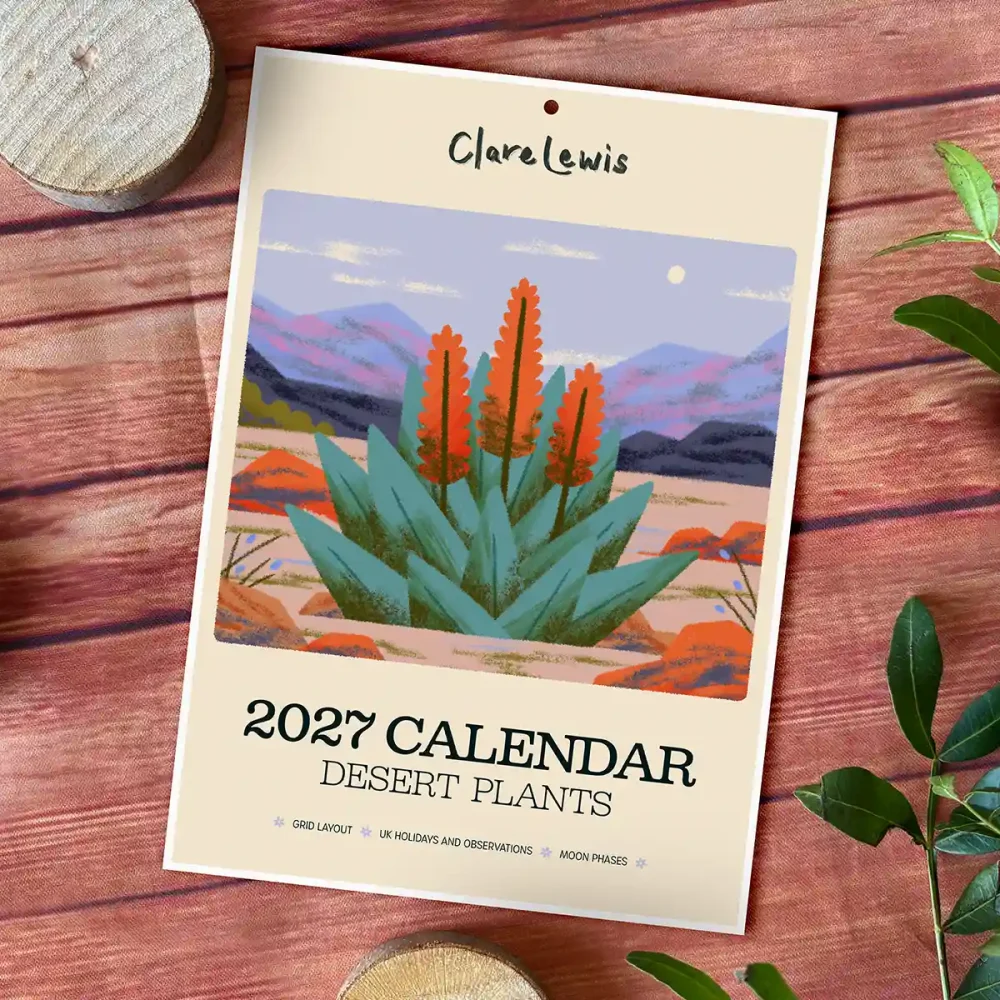 2027 Calendar - Desert Plants