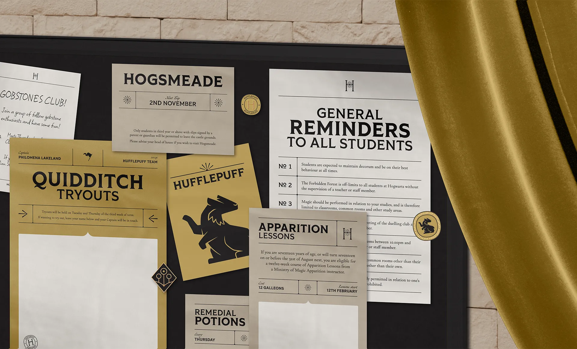 Hogwarts - notice board
