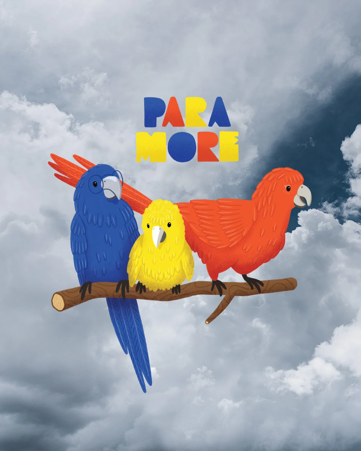 Paramore Impericon: Parrots design.