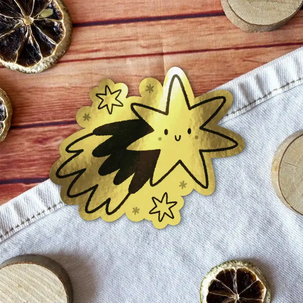Shooting star sticker