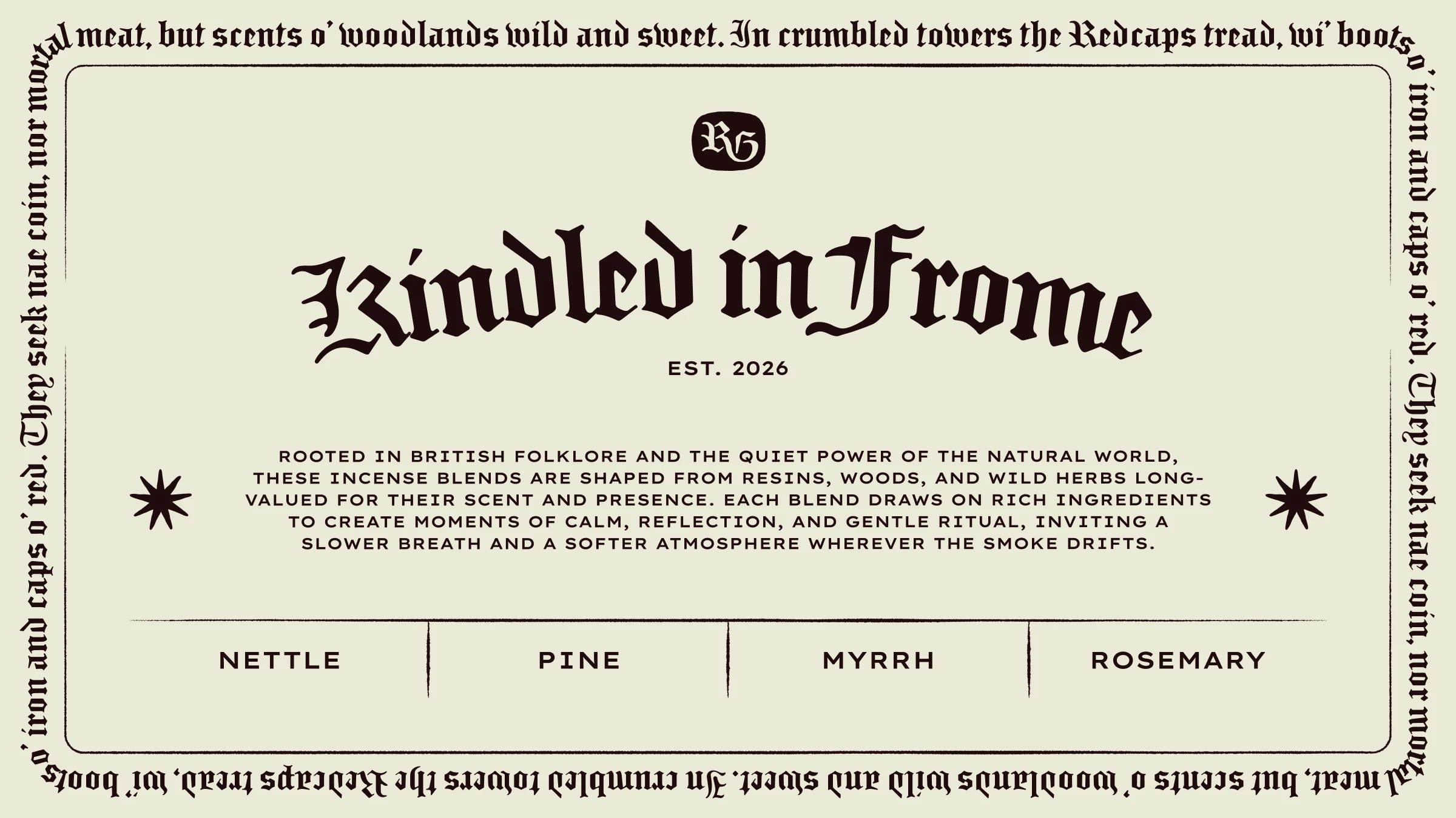 Redcap Grove typographic breakdown