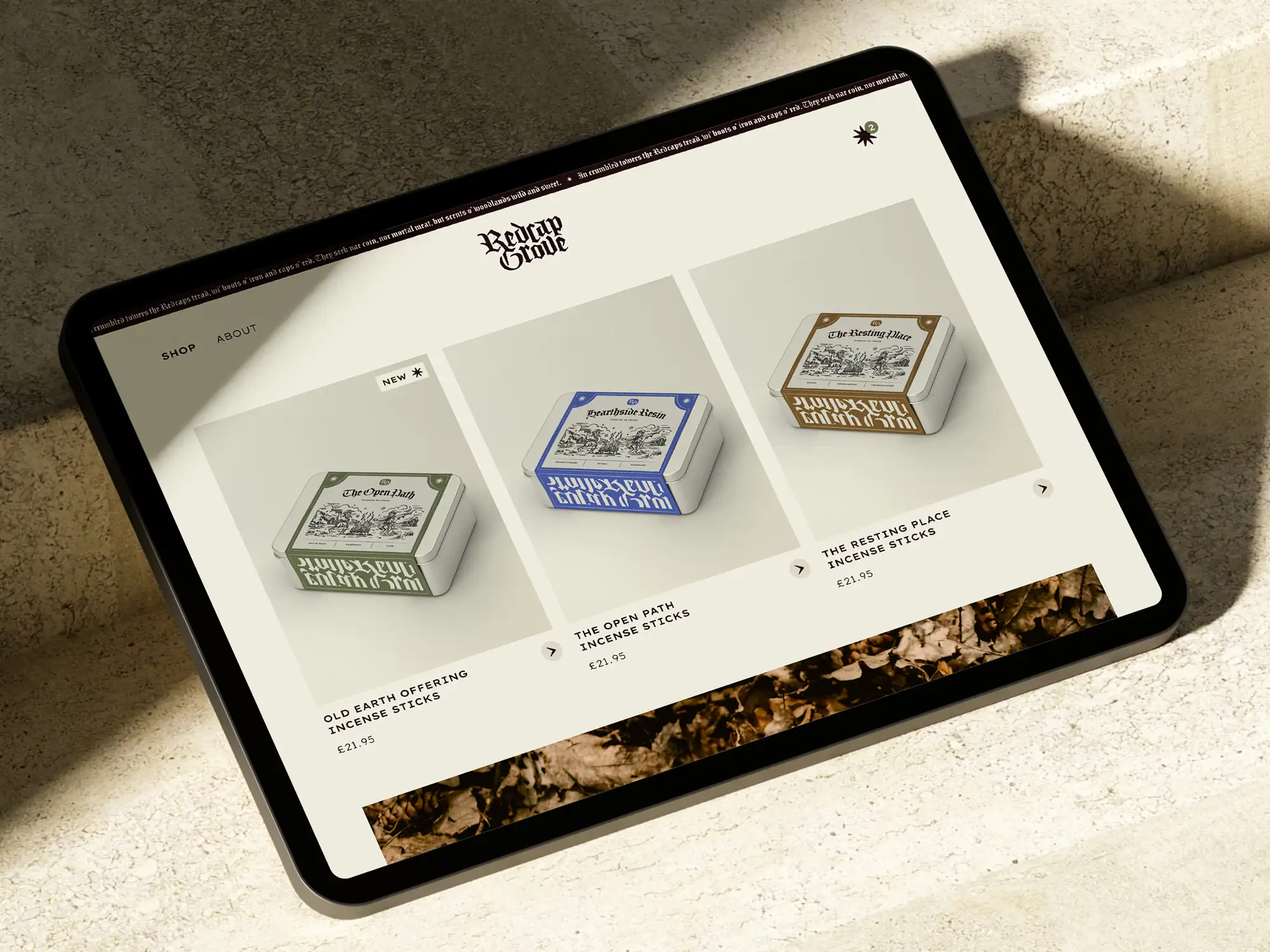 Redcap Grove UI screen