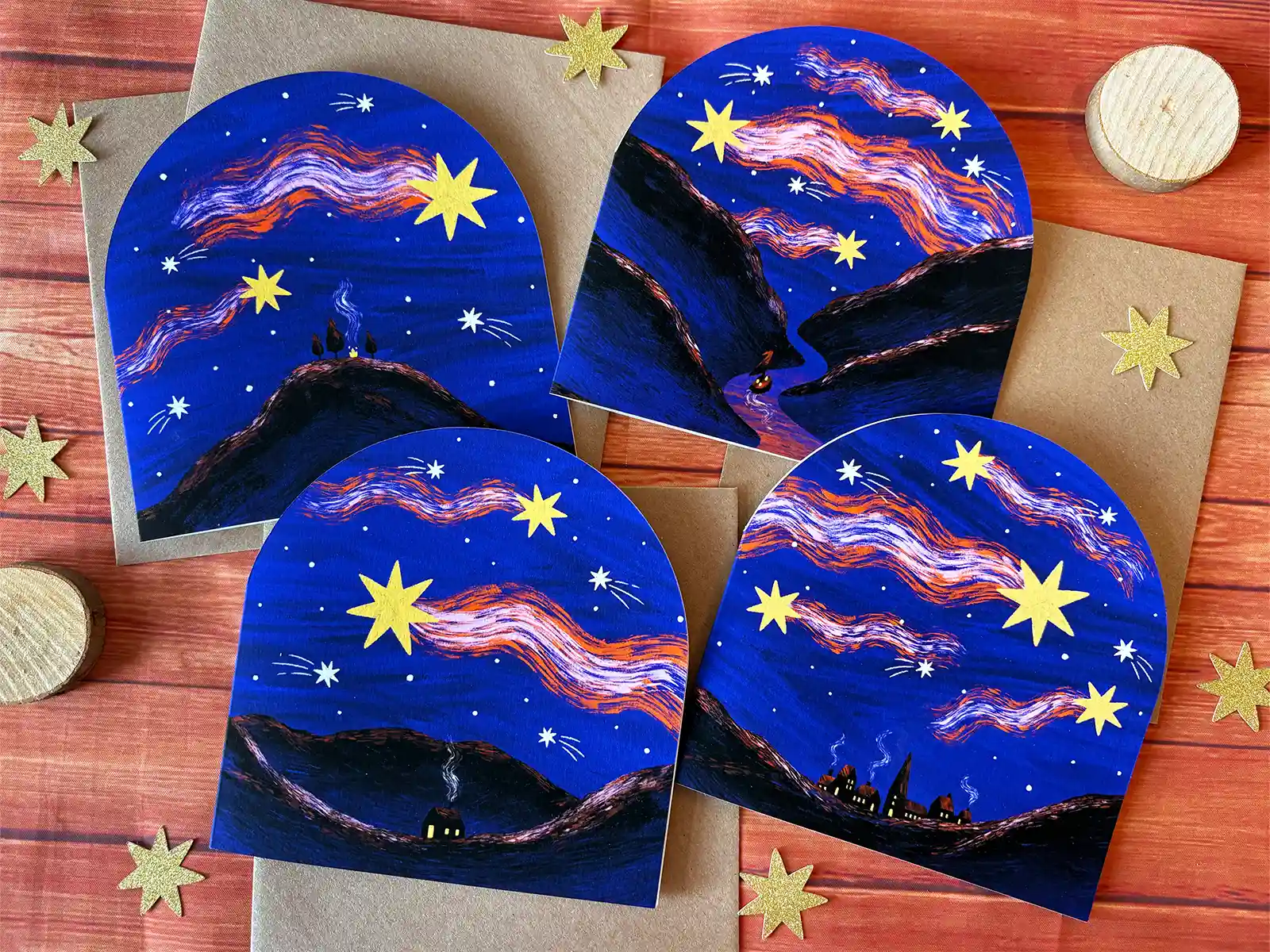 Guiding Star Christmas Card: Four Pack