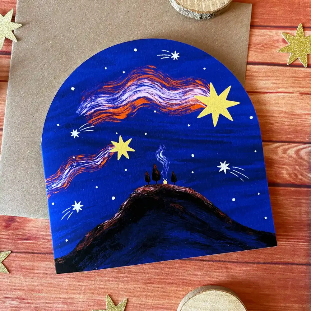 Guiding Star Christmas Card: Copse