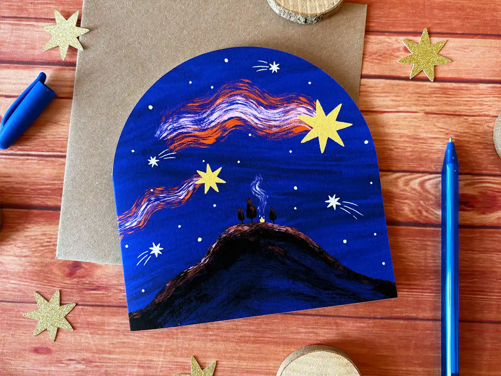 Guiding Star Christmas Card: Copse