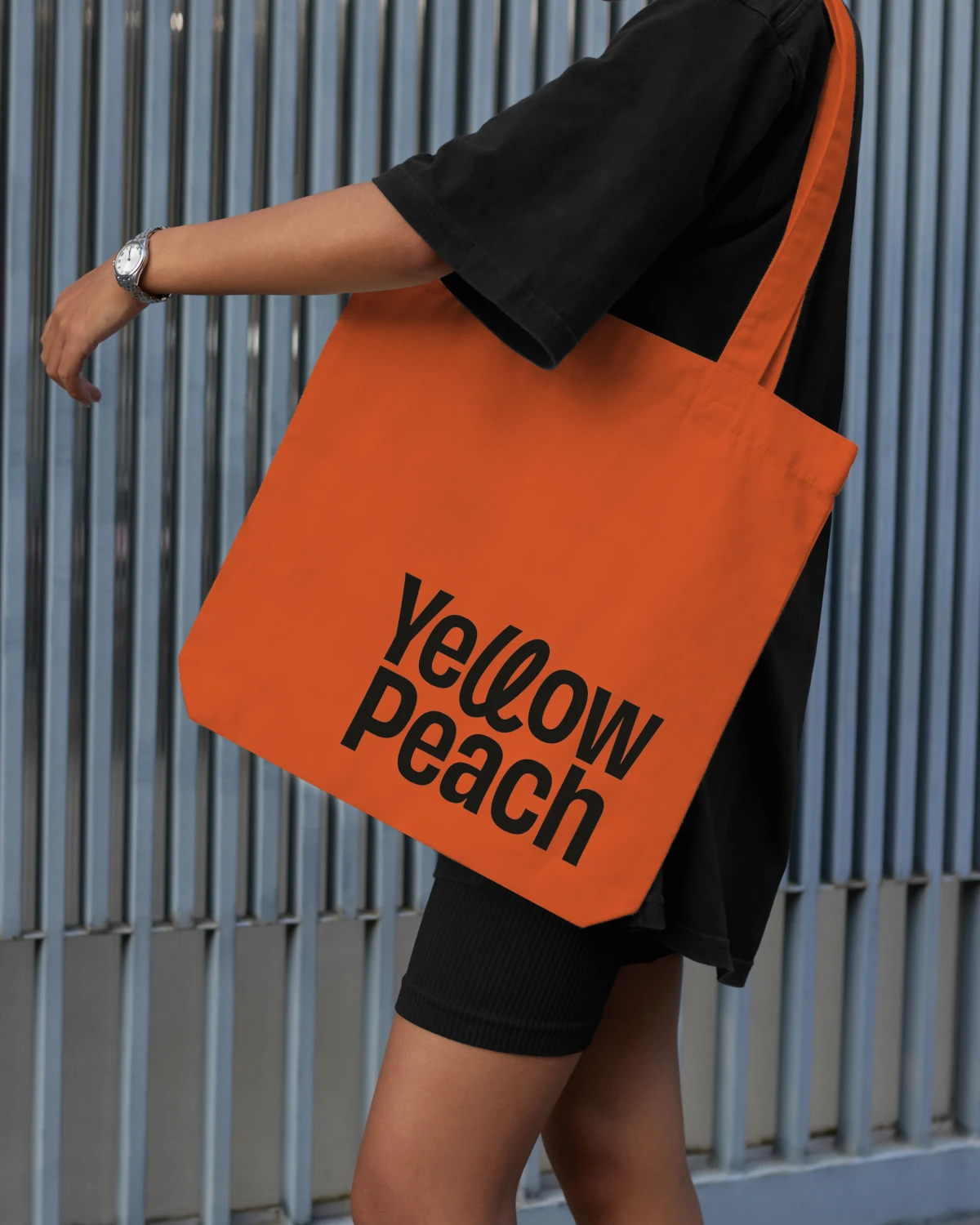 Yellow Peach tote bag