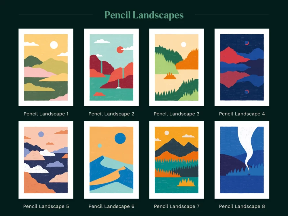 Pencil Landscapes Thumbnails