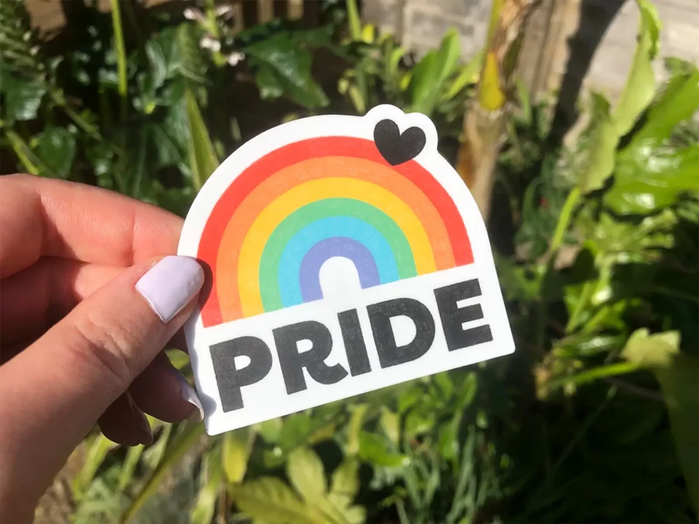 Pride rainbow arch sticker