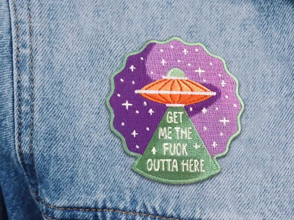 UFO Patch on a demin jacket