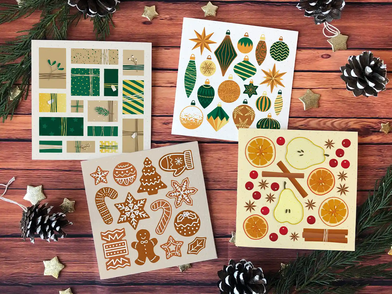 Christmas Motifs Card Pack